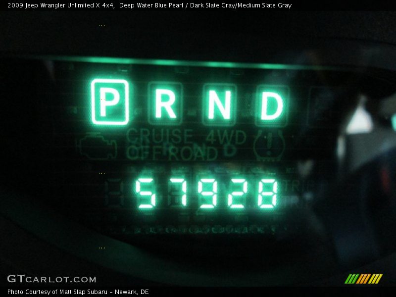 Deep Water Blue Pearl / Dark Slate Gray/Medium Slate Gray 2009 Jeep Wrangler Unlimited X 4x4