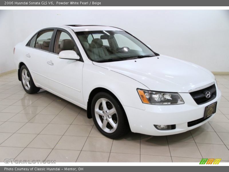 Powder White Pearl / Beige 2006 Hyundai Sonata GLS V6