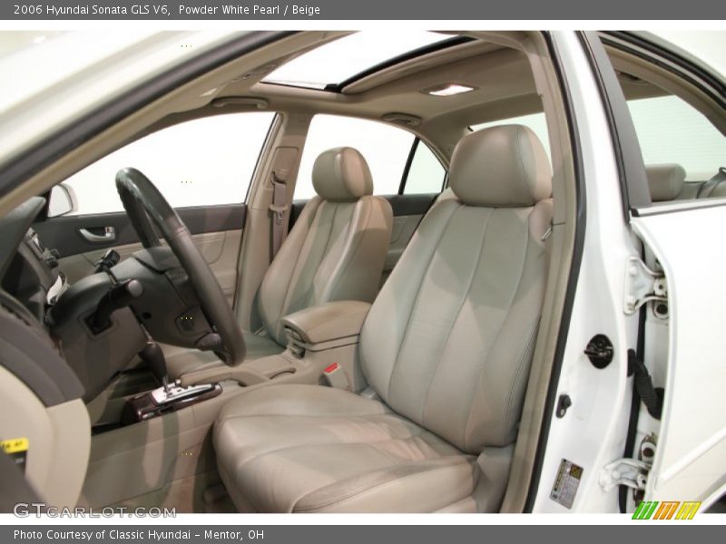 Powder White Pearl / Beige 2006 Hyundai Sonata GLS V6