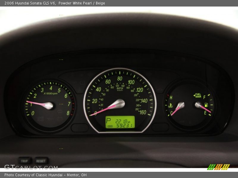 Powder White Pearl / Beige 2006 Hyundai Sonata GLS V6