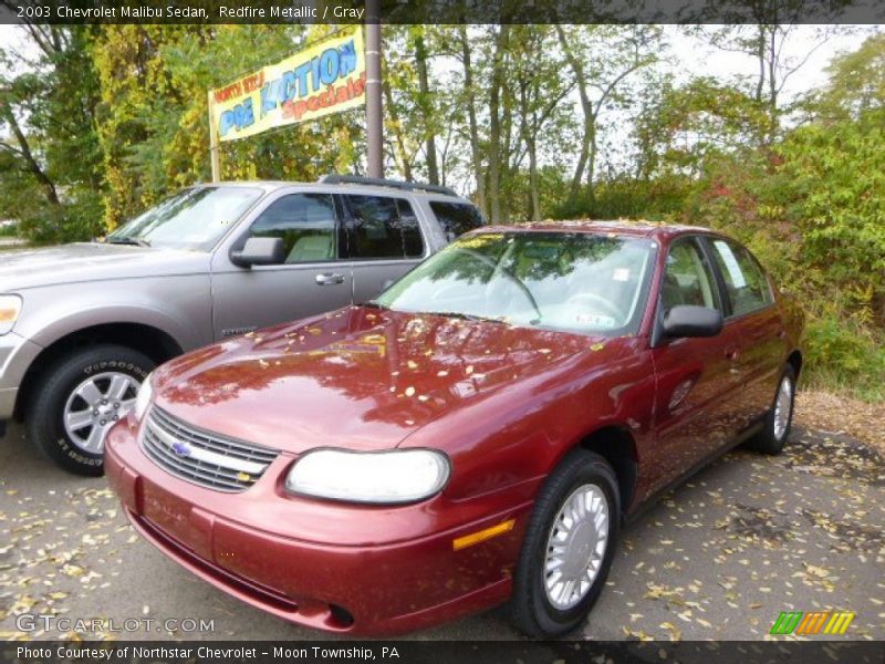 Redfire Metallic / Gray 2003 Chevrolet Malibu Sedan