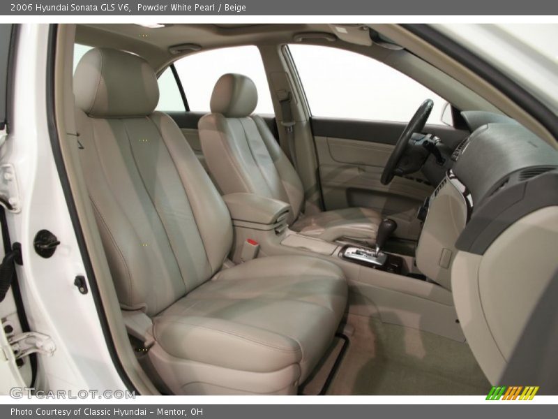 Powder White Pearl / Beige 2006 Hyundai Sonata GLS V6