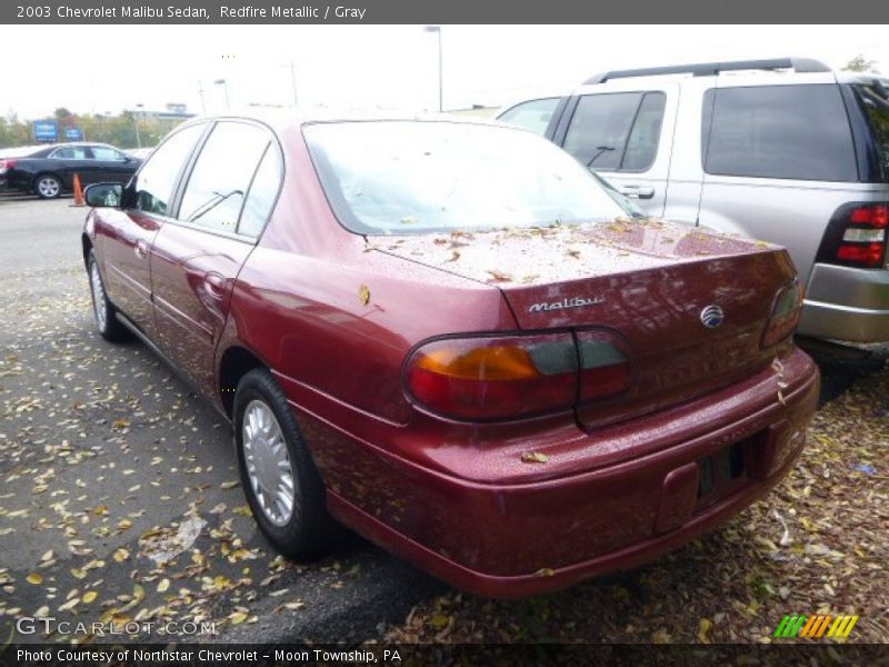 Redfire Metallic / Gray 2003 Chevrolet Malibu Sedan