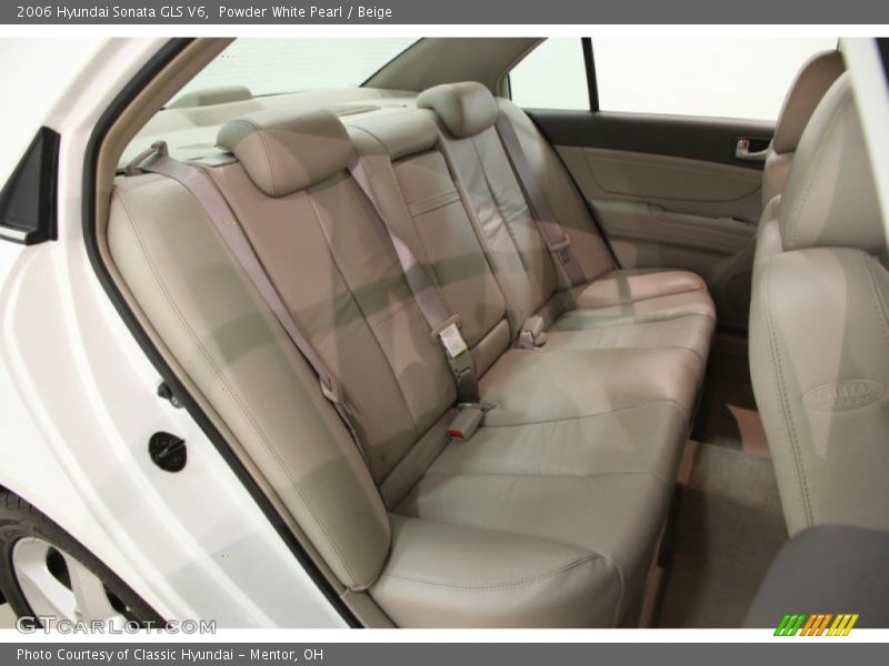 Powder White Pearl / Beige 2006 Hyundai Sonata GLS V6
