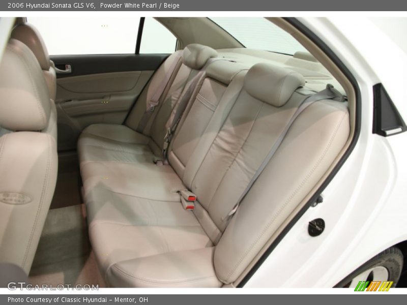 Powder White Pearl / Beige 2006 Hyundai Sonata GLS V6