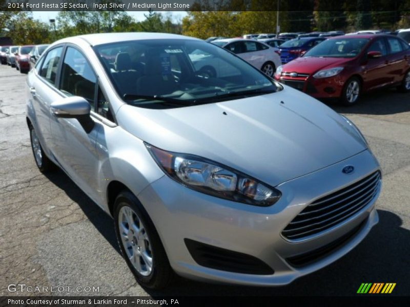 Ingot Silver / Medium Light Stone 2014 Ford Fiesta SE Sedan