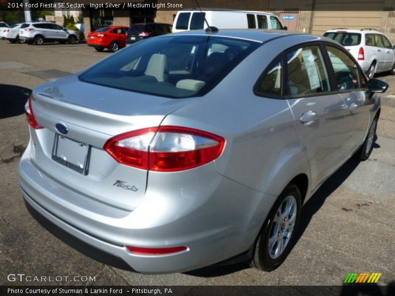 Ingot Silver / Medium Light Stone 2014 Ford Fiesta SE Sedan