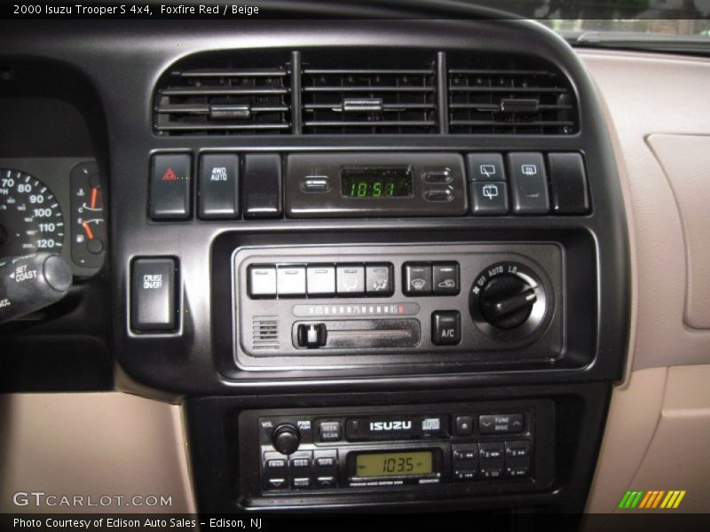 Controls of 2000 Trooper S 4x4