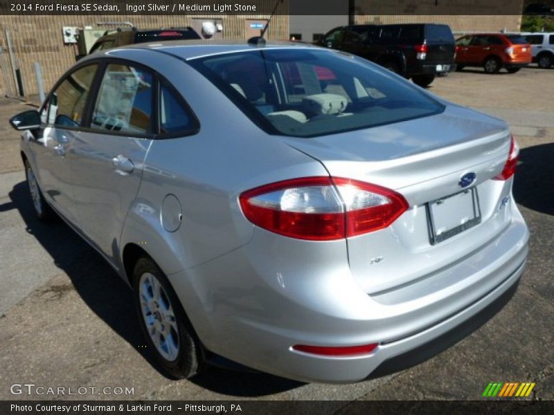 Ingot Silver / Medium Light Stone 2014 Ford Fiesta SE Sedan