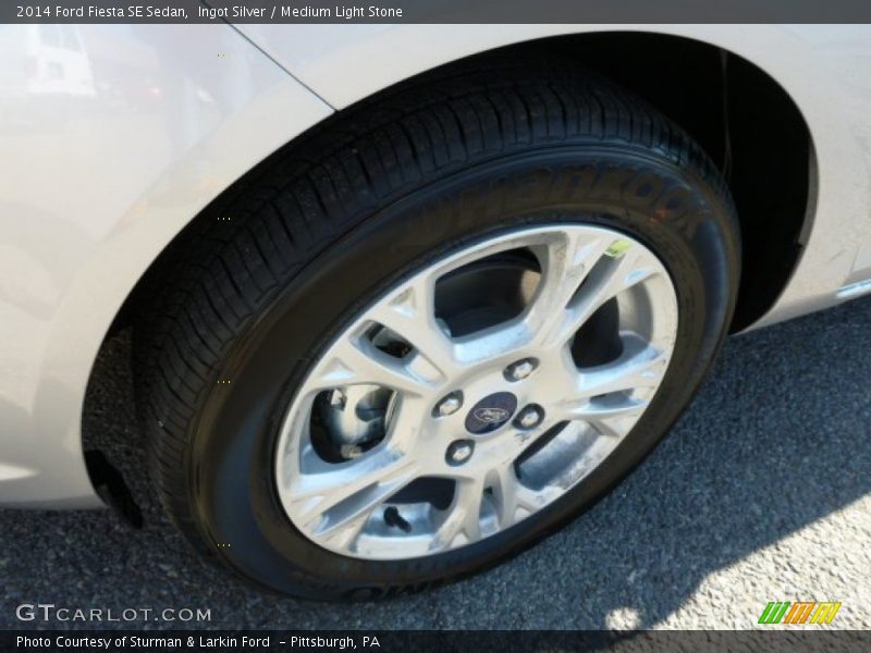 Ingot Silver / Medium Light Stone 2014 Ford Fiesta SE Sedan