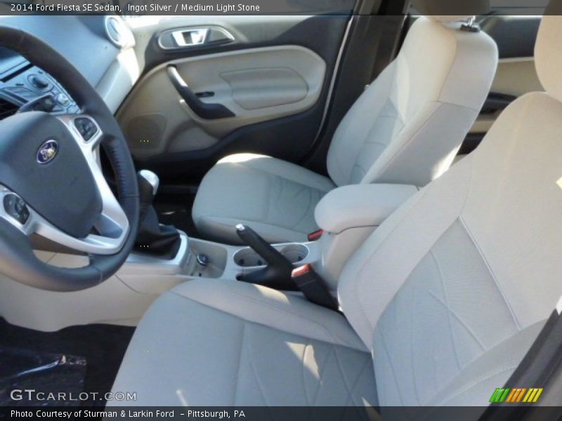 Ingot Silver / Medium Light Stone 2014 Ford Fiesta SE Sedan