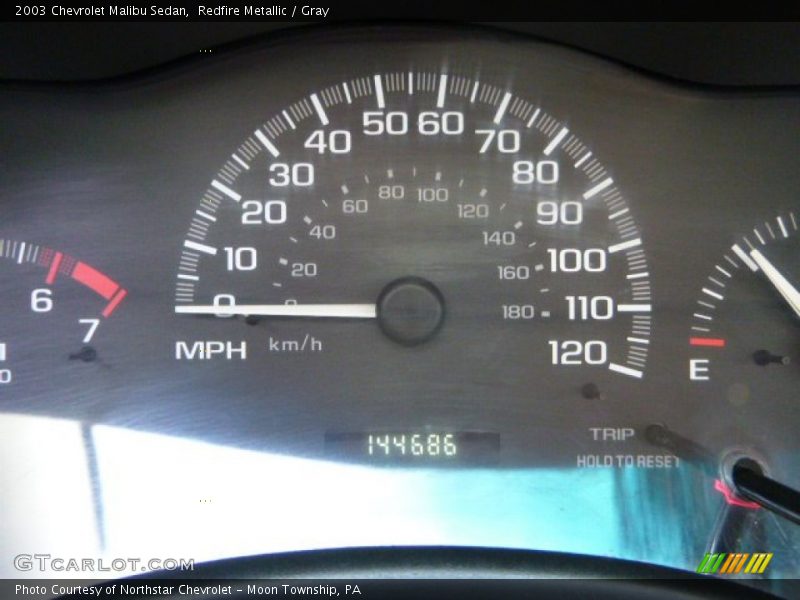 Redfire Metallic / Gray 2003 Chevrolet Malibu Sedan