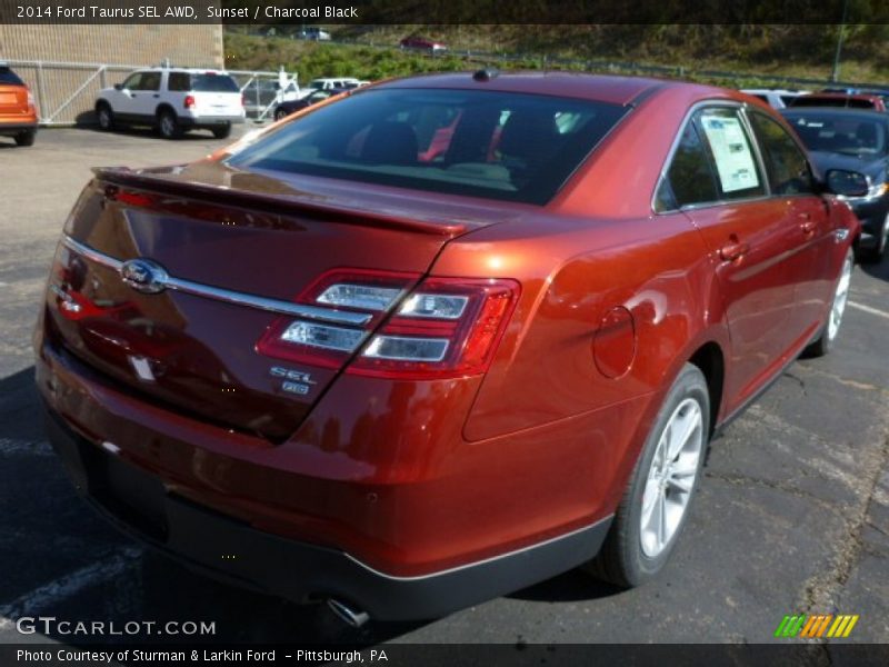 Sunset / Charcoal Black 2014 Ford Taurus SEL AWD