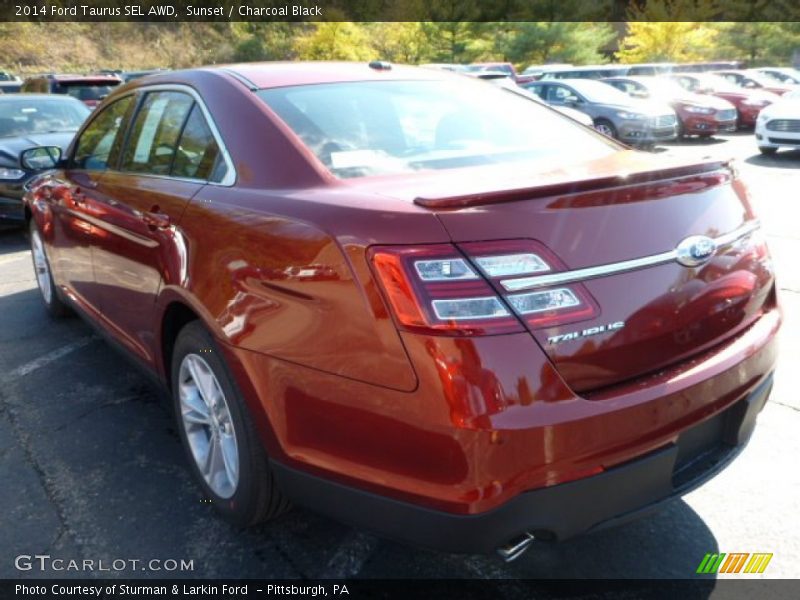 Sunset / Charcoal Black 2014 Ford Taurus SEL AWD