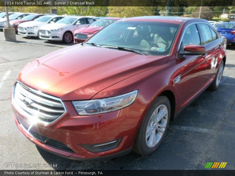 Sunset / Charcoal Black 2014 Ford Taurus SEL AWD