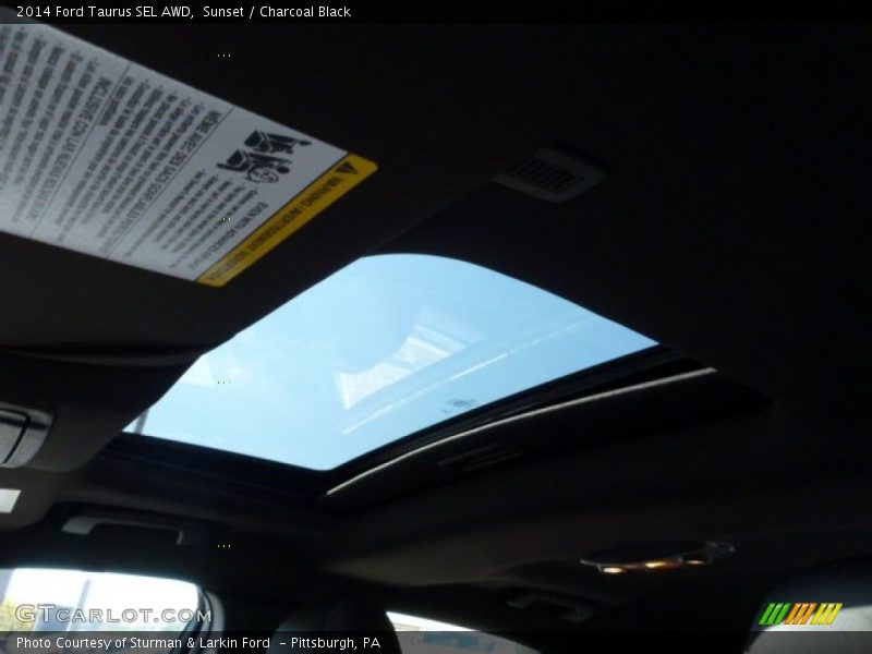 Sunset / Charcoal Black 2014 Ford Taurus SEL AWD