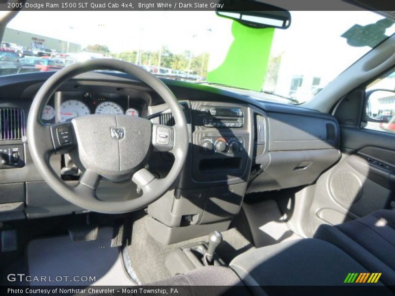 Bright White / Dark Slate Gray 2005 Dodge Ram 1500 SLT Quad Cab 4x4