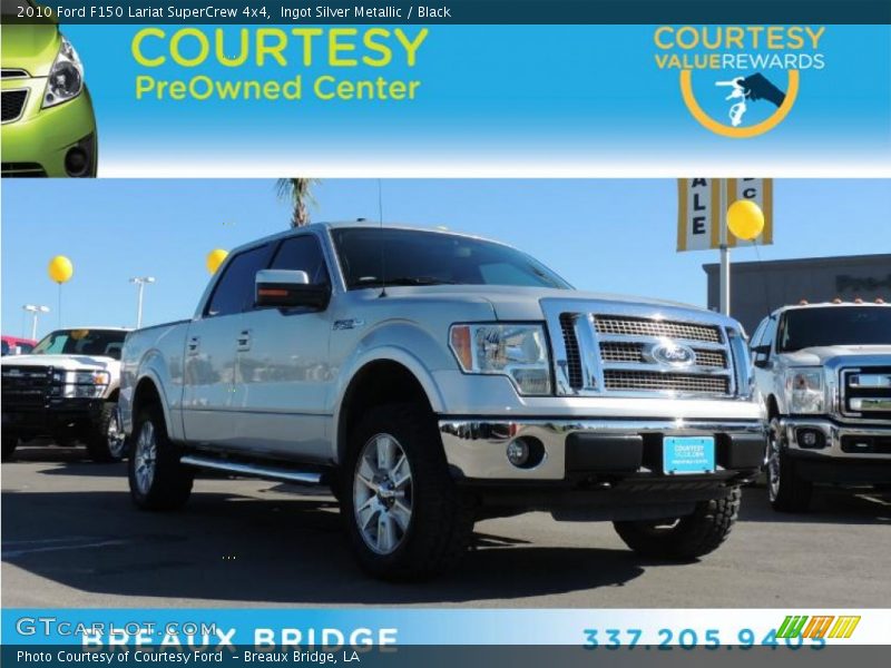 Ingot Silver Metallic / Black 2010 Ford F150 Lariat SuperCrew 4x4