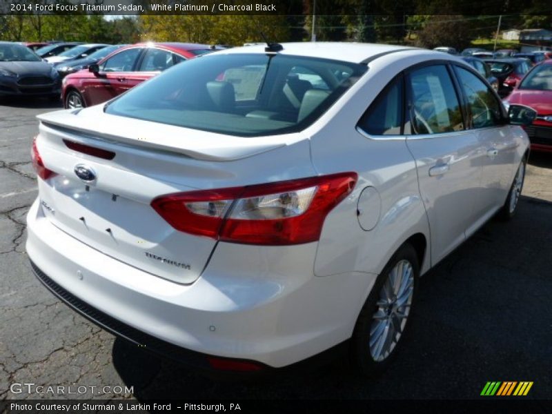 White Platinum / Charcoal Black 2014 Ford Focus Titanium Sedan