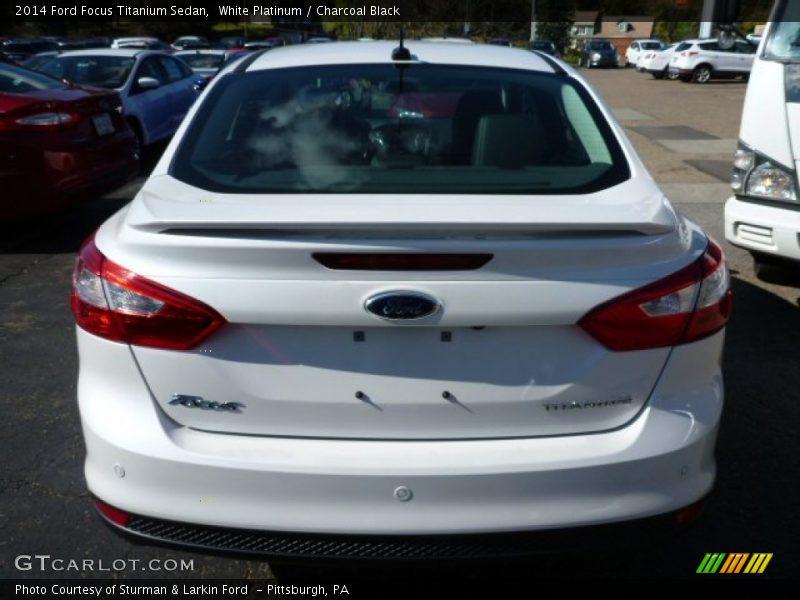 White Platinum / Charcoal Black 2014 Ford Focus Titanium Sedan