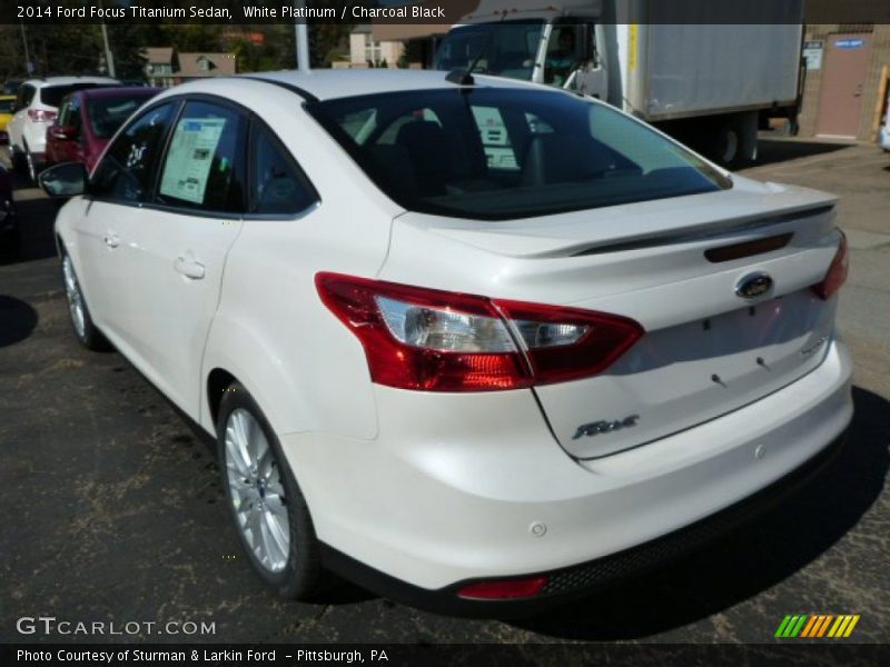 White Platinum / Charcoal Black 2014 Ford Focus Titanium Sedan