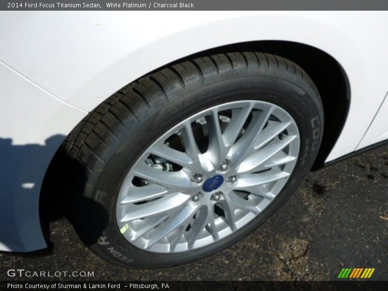 White Platinum / Charcoal Black 2014 Ford Focus Titanium Sedan