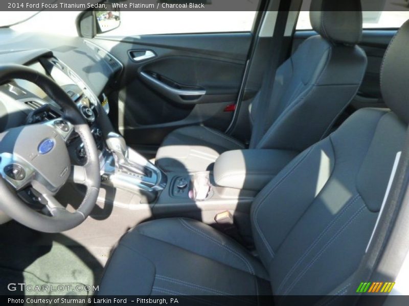 White Platinum / Charcoal Black 2014 Ford Focus Titanium Sedan