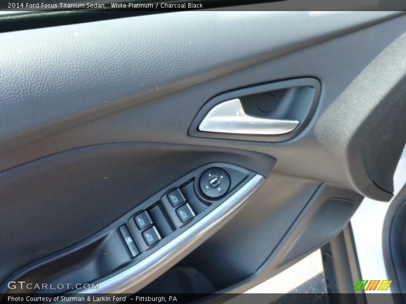 White Platinum / Charcoal Black 2014 Ford Focus Titanium Sedan