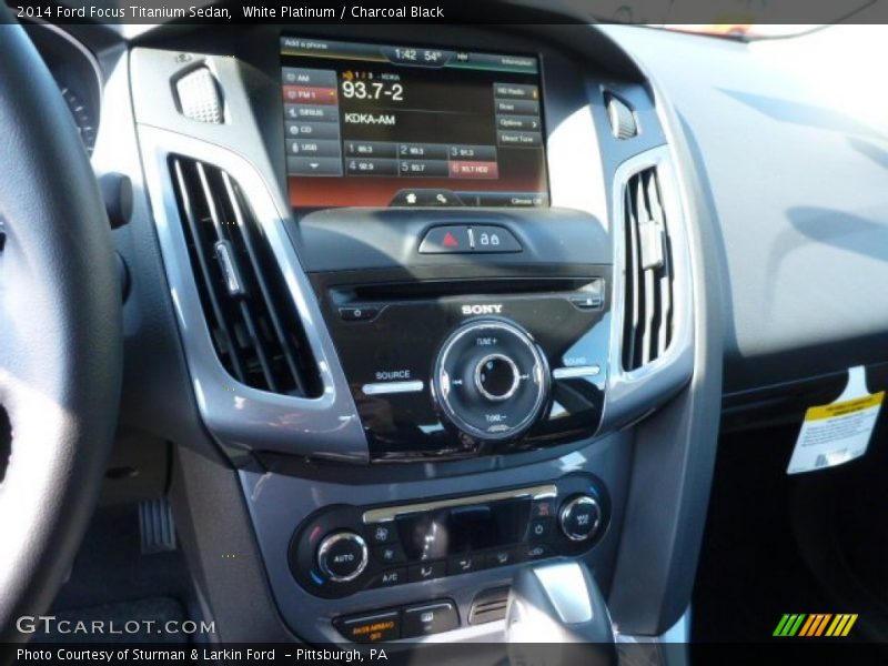 White Platinum / Charcoal Black 2014 Ford Focus Titanium Sedan