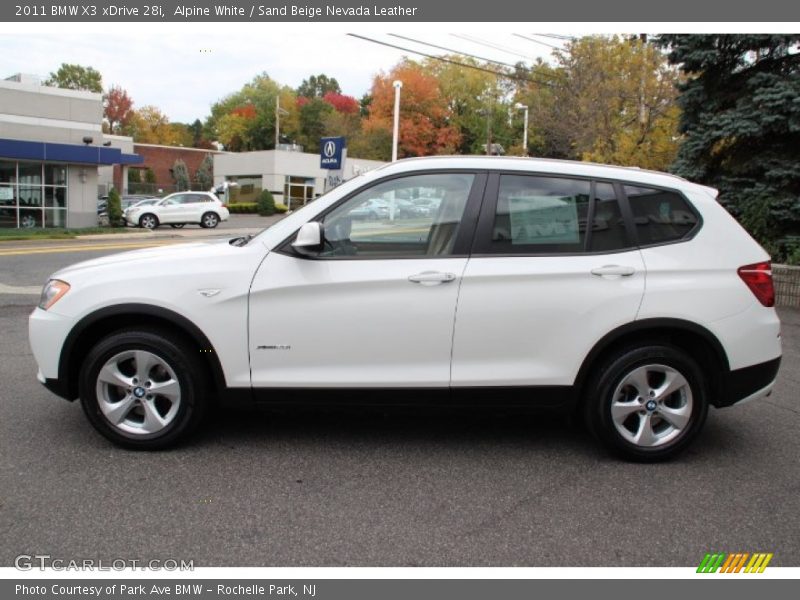 Alpine White / Sand Beige Nevada Leather 2011 BMW X3 xDrive 28i