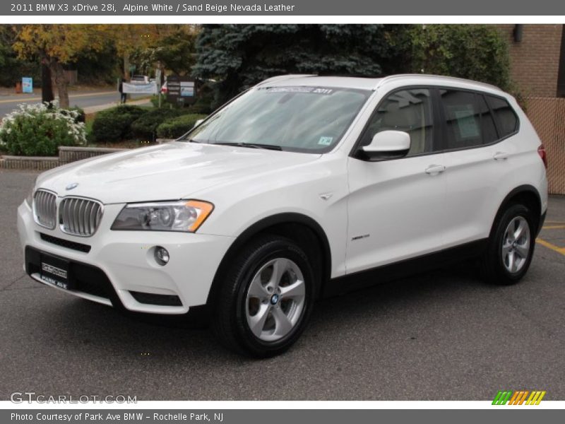 Alpine White / Sand Beige Nevada Leather 2011 BMW X3 xDrive 28i