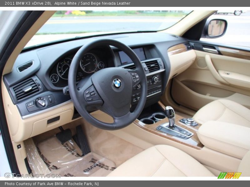 Alpine White / Sand Beige Nevada Leather 2011 BMW X3 xDrive 28i