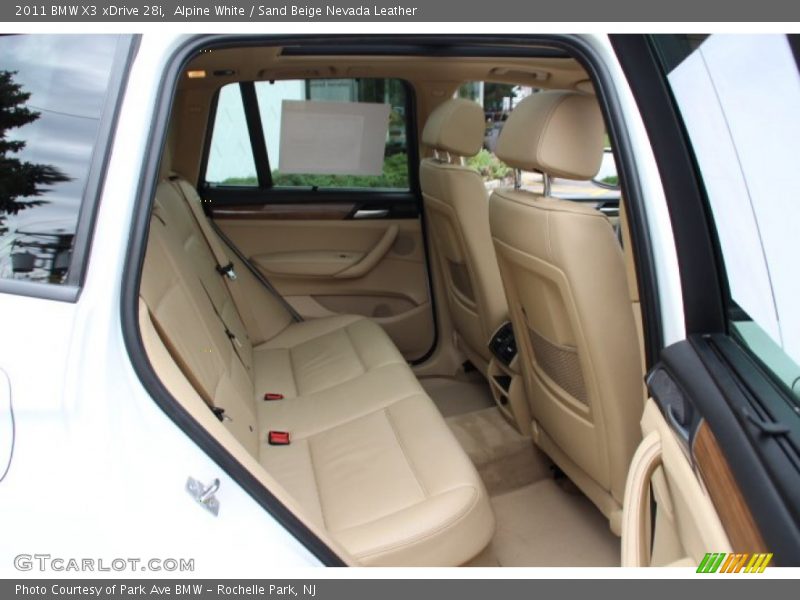 Rear Seat of 2011 X3 xDrive 28i