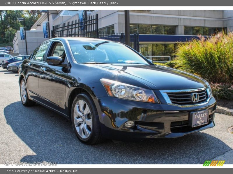 Nighthawk Black Pearl / Black 2008 Honda Accord EX-L V6 Sedan