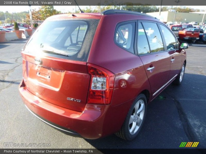 Volcanic Red / Gray 2008 Kia Rondo EX V6