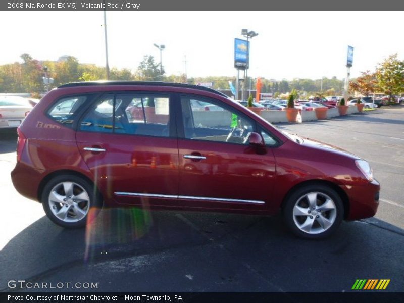 Volcanic Red / Gray 2008 Kia Rondo EX V6