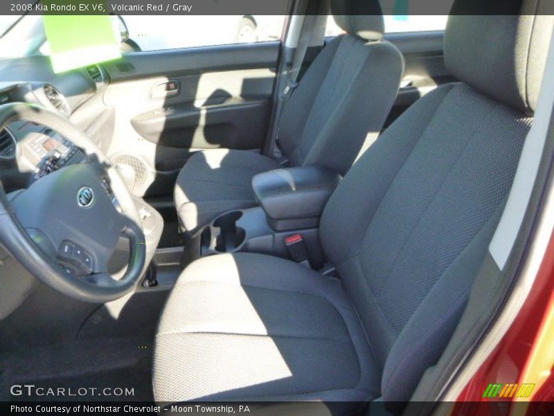 Volcanic Red / Gray 2008 Kia Rondo EX V6
