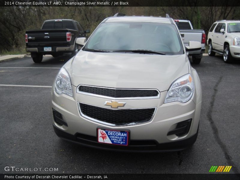 Champagne Silver Metallic / Jet Black 2014 Chevrolet Equinox LT AWD