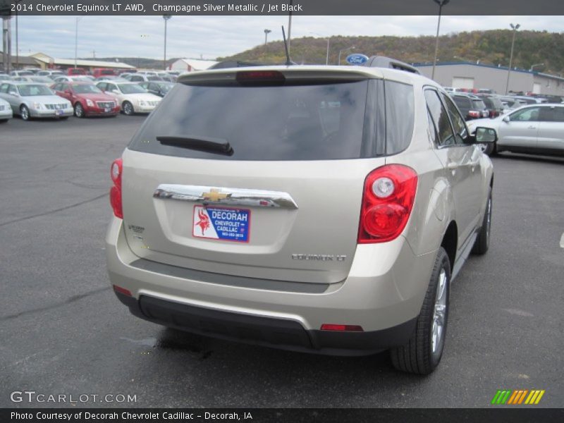 Champagne Silver Metallic / Jet Black 2014 Chevrolet Equinox LT AWD