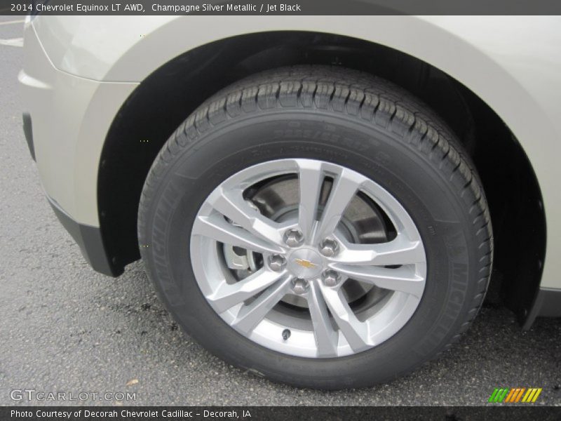 Champagne Silver Metallic / Jet Black 2014 Chevrolet Equinox LT AWD