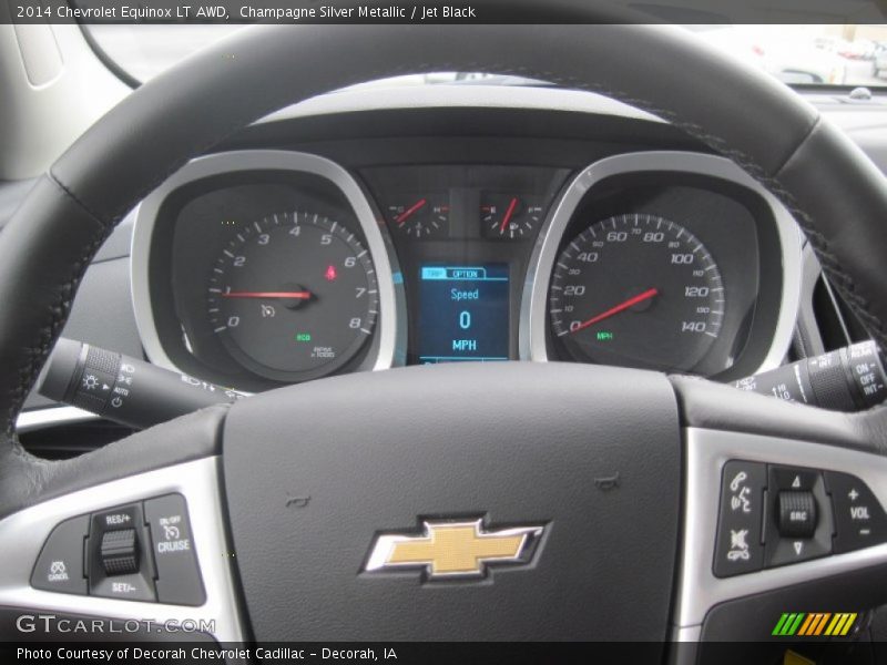 Champagne Silver Metallic / Jet Black 2014 Chevrolet Equinox LT AWD