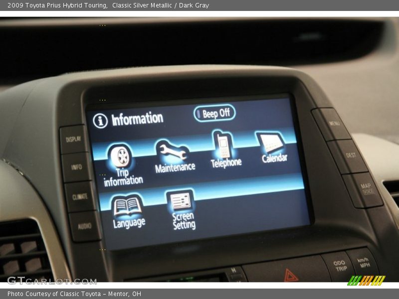 Classic Silver Metallic / Dark Gray 2009 Toyota Prius Hybrid Touring