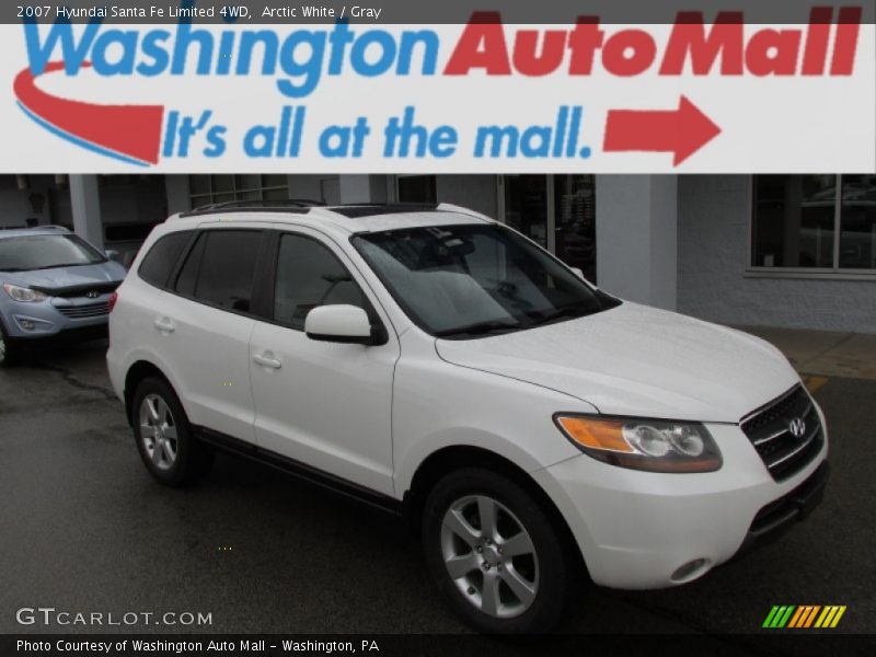 Arctic White / Gray 2007 Hyundai Santa Fe Limited 4WD