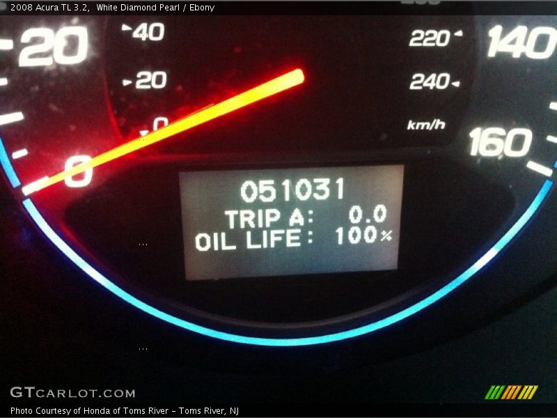 White Diamond Pearl / Ebony 2008 Acura TL 3.2