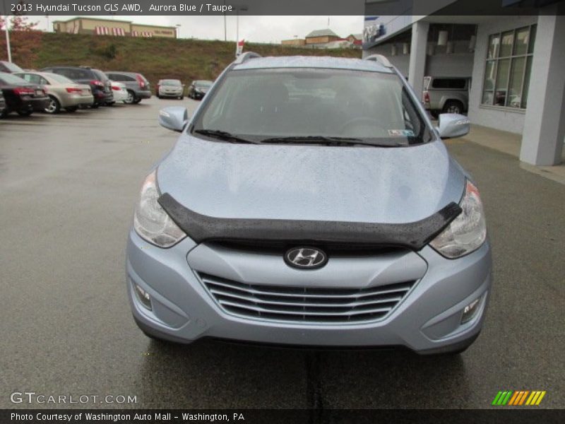 Aurora Blue / Taupe 2013 Hyundai Tucson GLS AWD