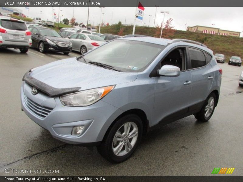 Aurora Blue / Taupe 2013 Hyundai Tucson GLS AWD