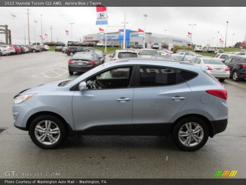 Aurora Blue / Taupe 2013 Hyundai Tucson GLS AWD