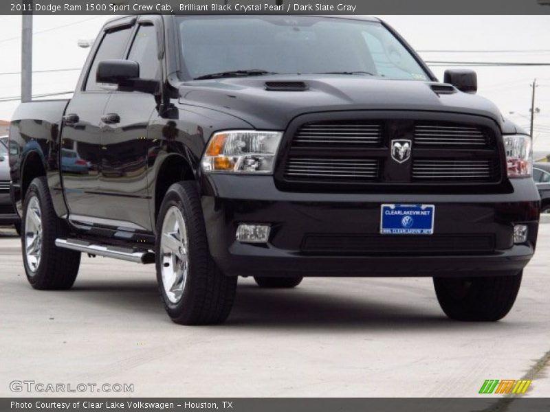 Brilliant Black Crystal Pearl / Dark Slate Gray 2011 Dodge Ram 1500 Sport Crew Cab