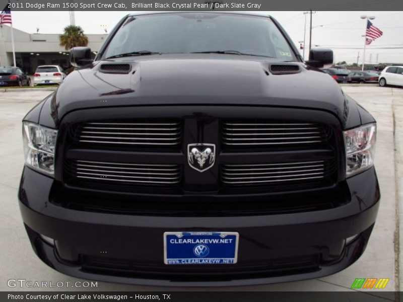 Brilliant Black Crystal Pearl / Dark Slate Gray 2011 Dodge Ram 1500 Sport Crew Cab