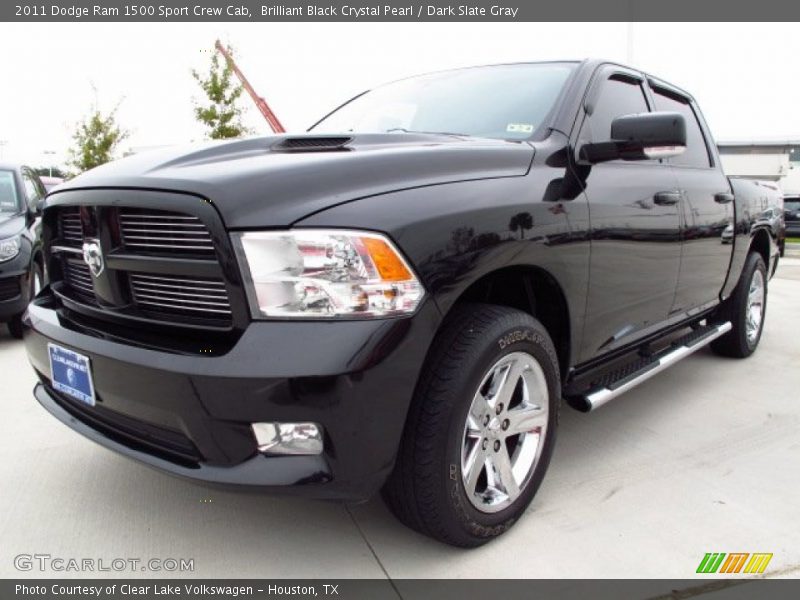 Brilliant Black Crystal Pearl / Dark Slate Gray 2011 Dodge Ram 1500 Sport Crew Cab